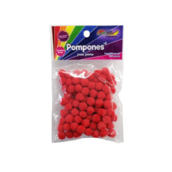POM PON NO.8 C/100PZ ROJO