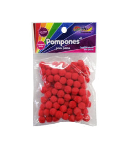 POM PON NO.8 C/100PZ ROJO