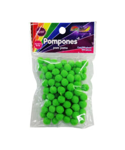 POM PON NO.8 C/100PZ VERDE LIMON