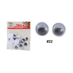 OJOS MOVIBLES REDONDOS NO.22 C/25PZ