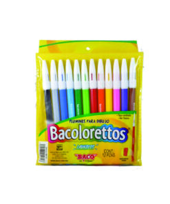 MARCADOR C/12 BACOLORETTOS LAVABLES