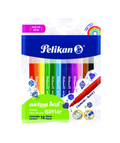 MARCADOR C/12 TWIST GLITTER PELIKAN 3031