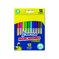 MARCADOR C/12PZ LAVABLES 544608 NORMA