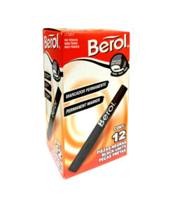 MARCADOR BEROL PERMANENTE NEGRO C/12 PZA