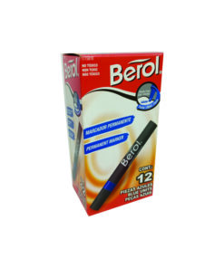 MARCADOR BEROL PERMANENTE AZUL C/12 PZAS