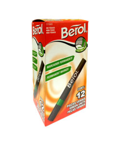 MARCADOR BEROL PERMANENTE VERDE C/12 PZA