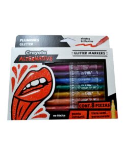 MARCADOR CRAYOLA C/8PZ GLITER