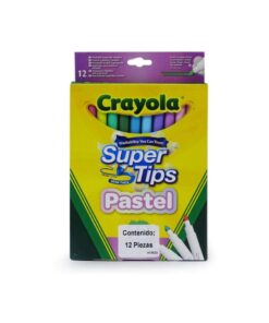 MARCADOR CRAYOLA SUPER TIPS PASTEL C/12