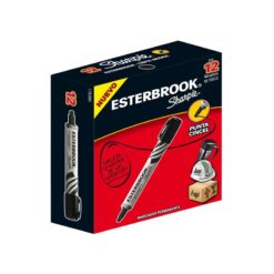 MARCADOR ESTERBROOK NEGRO C/12 PZAS PERMANTE