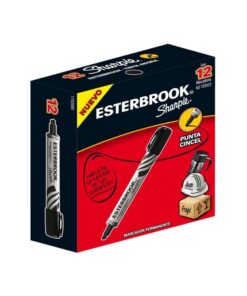 MARCADOR ESTERBROOK NEGRO C/12 PZAS PERMANTE