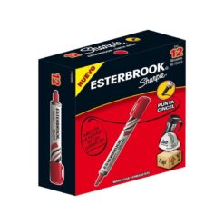 MARCADOR ESTERBROOK ROJO SCR C/12 PERMANENTE