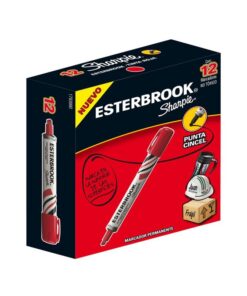 MARCADOR ESTERBROOK ROJO SCR C/12 PERMANENTE