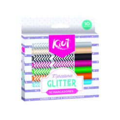 MARCADOR C/10PZ GLITTER KIUT 550757 NORM