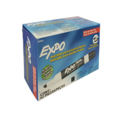 MARCADOR NEGRO EXPO PLASTICO C/12 P/PIZARRON