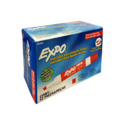 MARCADOR ROJO EXPO PLASTICO C/12 P/PIZARON