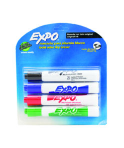 MARCADOR EXPO C/4PZ PLASTICO AZNEGRORO