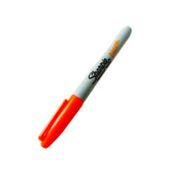 MARCADOR SHARPIE FINO NARANJA NEON PERMA