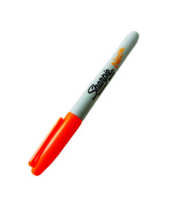 MARCADOR SHARPIE FINO NARANJA NEON PERMA
