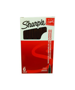 MARCADOR SHARPIE MARRON(CAFE) C/6 PZAS
