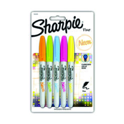 MARCADOR SHARPIE FINO NEON C/5 (NJAVDE