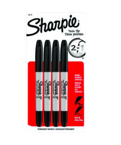 MARCADOR SHARPIE TWIN TIP NEGRO C/1PZ
