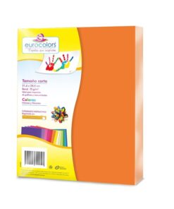 PAPEL DE COLOR NARANJA VIBRANTE CARTA