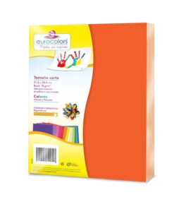 PAPEL DE COLOR NARANJA NEON
