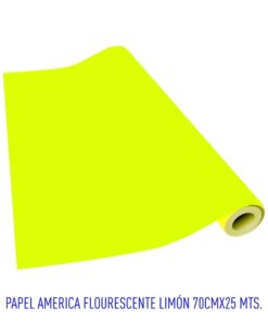 PAPEL AMERICA FLOURESCENTE LIMON 70CX25MTS