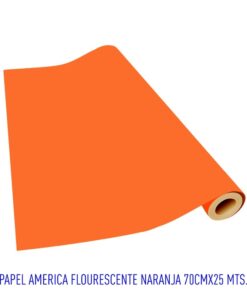 PAPEL AMERICA FLOURESCENTE NARANJA 70X25MT