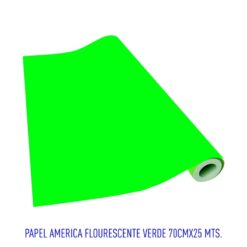 PAPEL AMERICA FLOURESCENTE VERDE 70X25MTS
