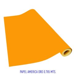 PAPEL AMERICA ORO  0.7X5MTS  ROLLO   (418)