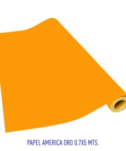 PAPEL AMERICA ORO  0.7X5MTS  ROLLO   (418)