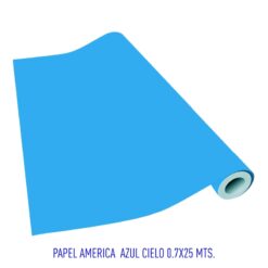 PAPEL AMERICA AZUL CIELO 0.7X25MTS   (602)