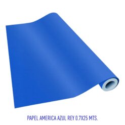 PAPEL AMERICA AZUL REY 0.7X25MTS ROLLO(458