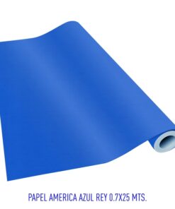 PAPEL AMERICA AZUL REY 0.7X25MTS ROLLO(458