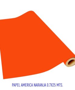 PAPEL AMERICA NARANJA 0.7X25MTS ROLLO(605)