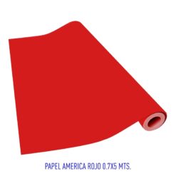 PAPEL AMERICA ROJO 0.7X5MTS ROLLO    (510)