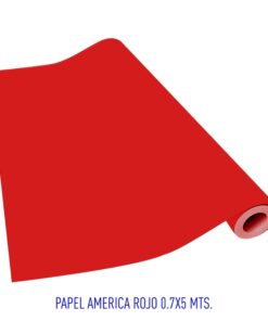PAPEL AMERICA ROJO 0.7X5MTS ROLLO    (510)