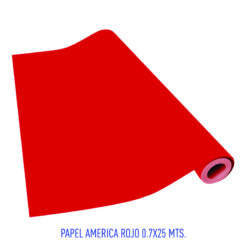 PAPEL AMERICA ROJO 0.7X25MTS ROLLO   (510)