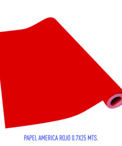 PAPEL AMERICA ROJO 0.7X25MTS ROLLO   (510)