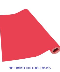 PAPEL AMERICA ROJO CLARO 0.7X5MTS    (506)