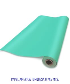 PAPEL AMERICA TURQUESA 0.7X5MTS ROLLO(431)