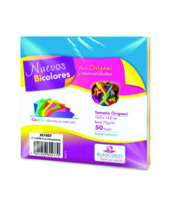 PAPEL ORIGAMI BICOLOR 14X14