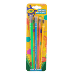 ESTUCHE C/4 PINCELES CRAYOLA CERDA NATUR