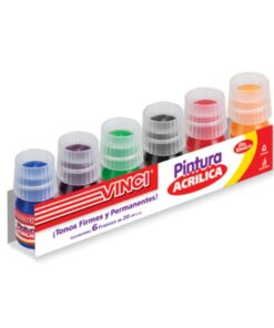 PINTURA ACRILICA C/6 DE 25ML C/U VINCI