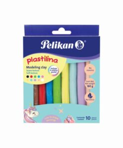 PLASTILINA C/10 BARRAS COL PASTEL PELIKAN
