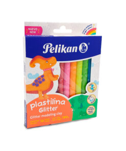 PLASTILINA C/10 BARRAS GLITTER PELIKAN