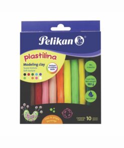 PLASTILINA C/10 BARRAS COL NEON PELIKAN