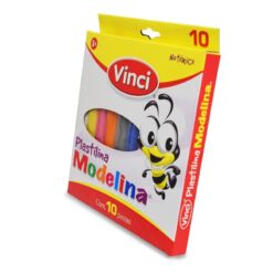 PLASTILINA C/10 BARRAS COLORES VINCI 180