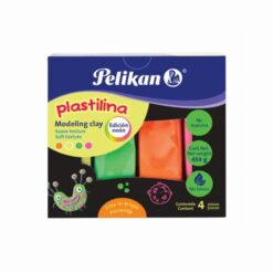 PLASTILINA C/4 COL NEON 454G PELIKAN